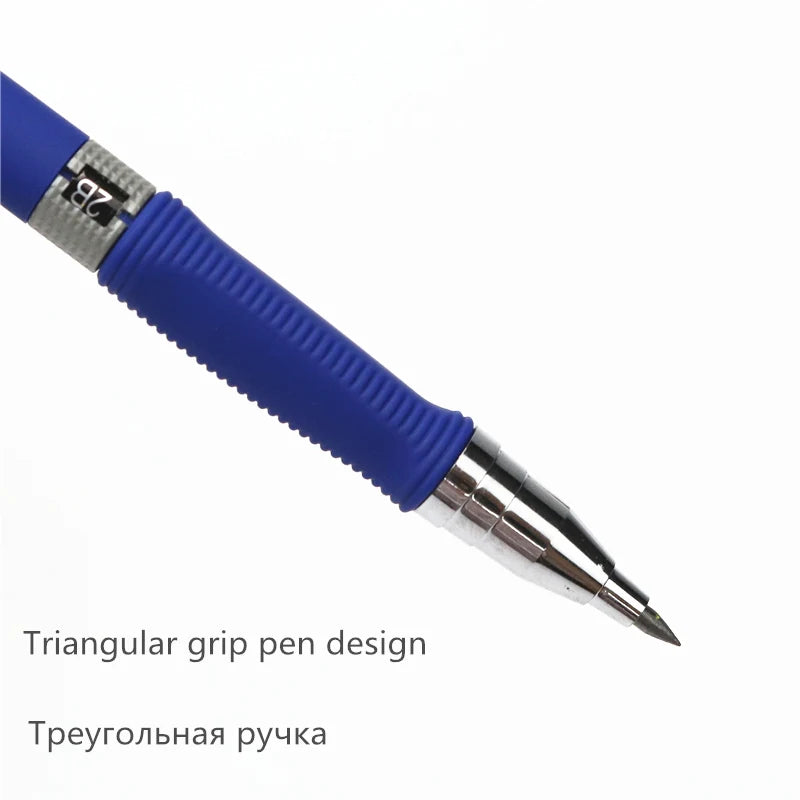 Student Office 2.0 Mechanical Pencil Triangular non-slip grip 12 color pencil lead drawing With sharpener on top