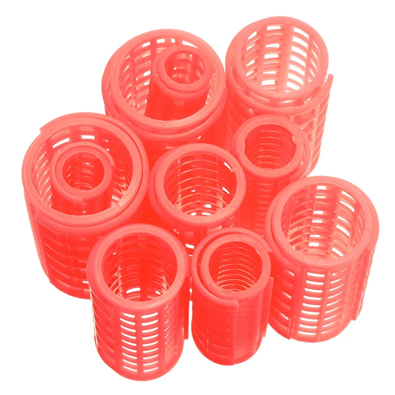 12 Pcs/set Pink Hair Curler Roller Large Grip Clips Curlers Hairdressing DIY Hair Styling Beauty Tools 20mm 26mm 32mm 36mm 40mm