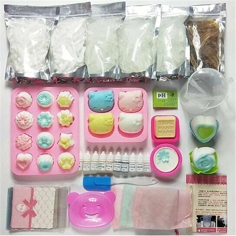 1 Bag DIY Hand Making Soap Making Bases Soap Material  Removal Pimple Pores Acne Treatment Cleanser Transparent Plant Soap Bases