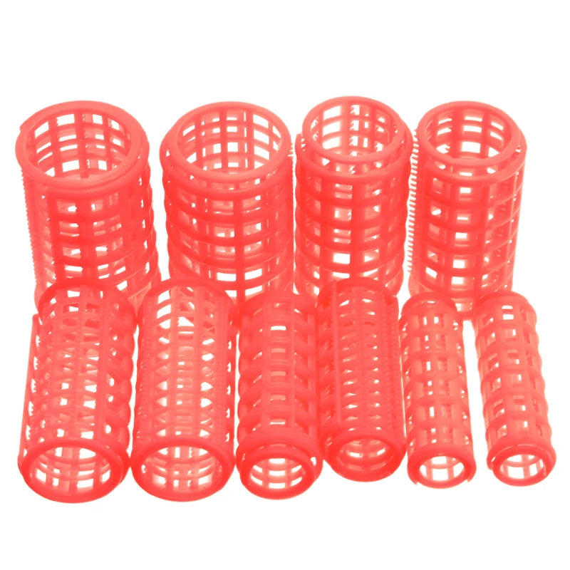 12 Pcs/set Pink Hair Curler Roller Large Grip Clips Curlers Hairdressing DIY Hair Styling Beauty Tools 20mm 26mm 32mm 36mm 40mm