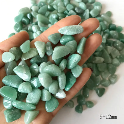 100g 5-7mm Natural Dong ling Jade Gravel Crystal Stone Rock Healing Gemstone Green Aventurine for Fish Tank Home Decor