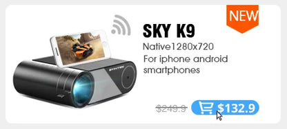 BYINTEK K25 Full HD 4K 1920x1080P LCD Smart Android 9.0 Wifi LED Video Home Theater Cinema 1080P Projector for Smartphone