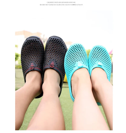 2024 Women Shoes Beach Slippers Unisex Hollow Out Casual Couple Beach Sandal Flip Flops Shoes Non-slide Mens Slippers