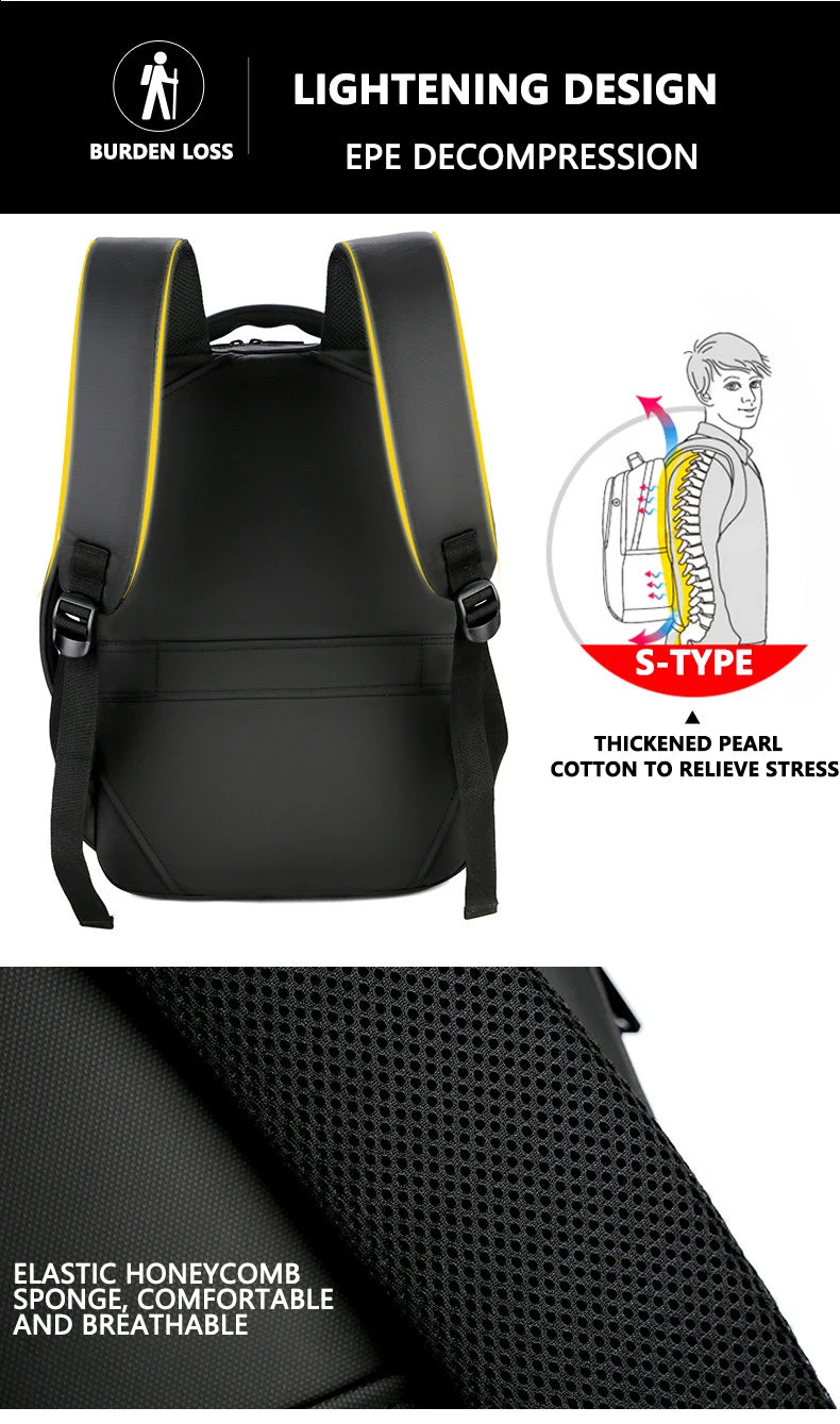 USB Charging Waterproof Business Travel bag Multifunction Anti-theft 14 15.6" inch Laptop Backpack Boys School bags Backpacks