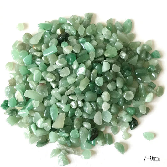 100g 5-7mm Natural Dong ling Jade Gravel Crystal Stone Rock Healing Gemstone Green Aventurine for Fish Tank Home Decor