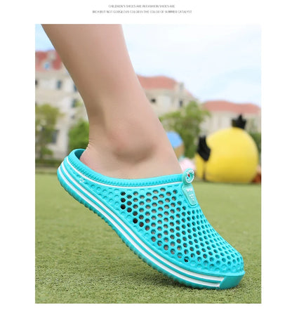 2024 Women Shoes Beach Slippers Unisex Hollow Out Casual Couple Beach Sandal Flip Flops Shoes Non-slide Mens Slippers