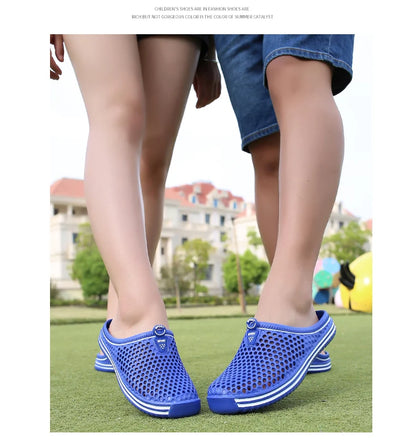 2024 Women Shoes Beach Slippers Unisex Hollow Out Casual Couple Beach Sandal Flip Flops Shoes Non-slide Mens Slippers