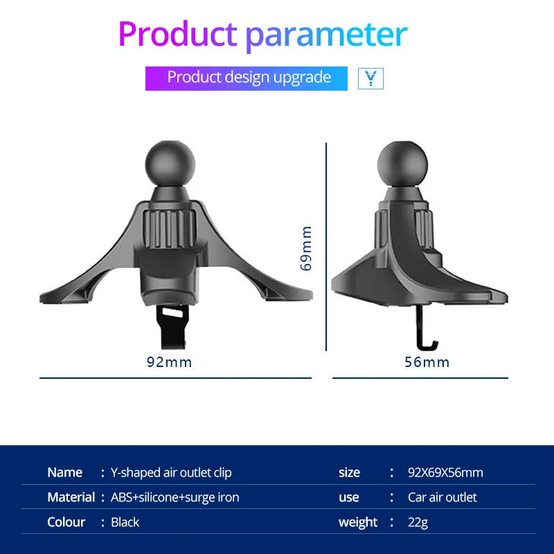 Universal Car Air Vent Clip Upgrade 17mm Ball Head for Magnetic Car Phone Holder Gravity Support Stand Mount Car Charger Bracket