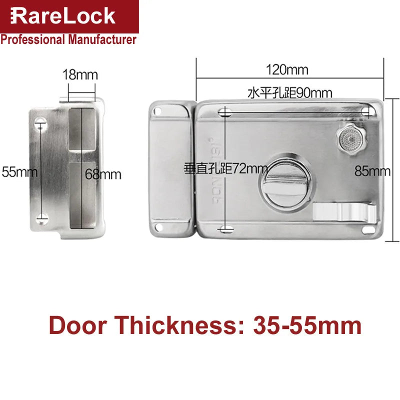 Deadbolt Door Lock with Keys for Gate Office Women Bag Shop Door Hardware Home Security DIY Rarelock MS413 H