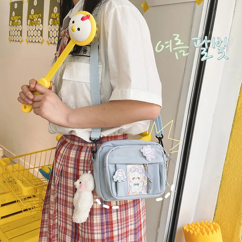 New Kawaii Bag Girls 2024 New JK Transparent Bag Small Crossbody Bag For Women Purses and Handbags Shoulder Bag Itabag Bolso