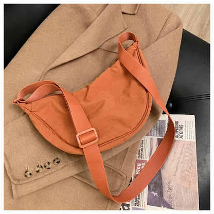 Casual Nylon Hobos Crossbody Bag for Women Designer Shoulder Bags Large Capacity Tote Lady Travel Shopper Bag Female Purses 2024