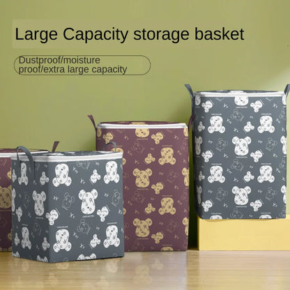 Quilt Clothes Storage Bag Large Zipper Clothing Quilt Packing Wardrobe Organizer Luggage Moving Bag Waterproof Moisture-proof