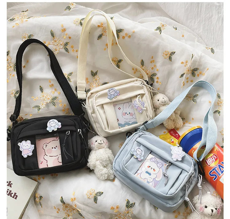 New Kawaii Bag Girls 2024 New JK Transparent Bag Small Crossbody Bag For Women Purses and Handbags Shoulder Bag Itabag Bolso