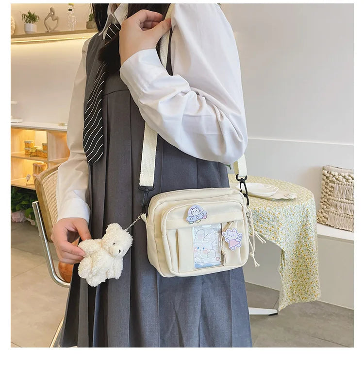 New Kawaii Bag Girls 2024 New JK Transparent Bag Small Crossbody Bag For Women Purses and Handbags Shoulder Bag Itabag Bolso