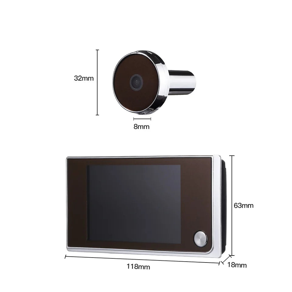 3.5 Inch Digital Door Viewer Peephole Camera Doorbell 120 Degree HD Home Cat Eye Mirilla Viewer with LCD Screen Monitor