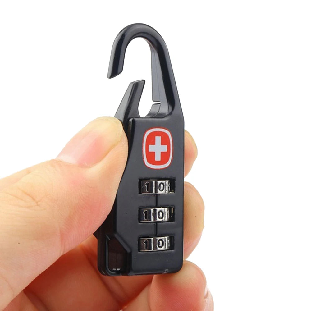 50-1Pcs Alloy Mini Lock Padlock Outdoor Travel Luggage Zipper Backpack Handbag Safe Anti-theft Combination Code Number Lock