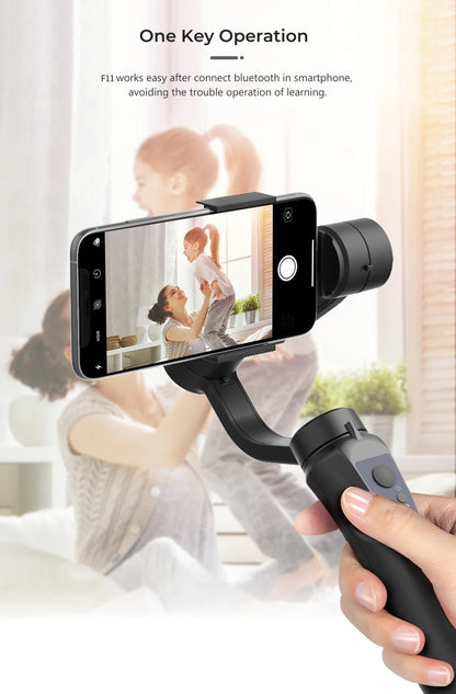 F11 3-Axis Gimbal Stabilizer Smartphone Foldable Handheld Phone Smile Snapshot Vlgo Video Record For iPhone Cellphone Huawei