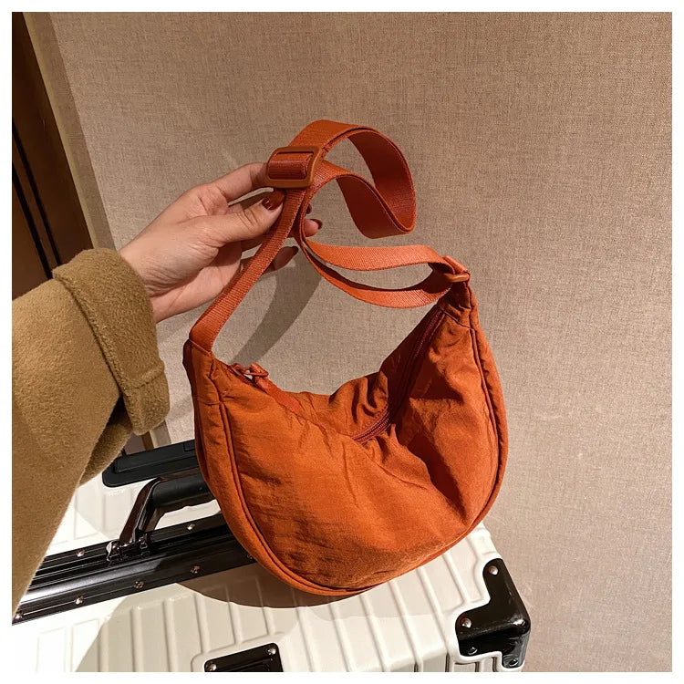 Casual Nylon Hobos Crossbody Bag for Women Designer Shoulder Bags Large Capacity Tote Lady Travel Shopper Bag Female Purses 2024