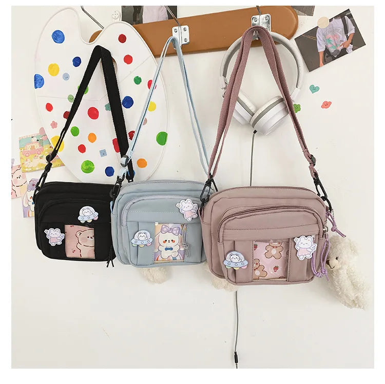 New Kawaii Bag Girls 2024 New JK Transparent Bag Small Crossbody Bag For Women Purses and Handbags Shoulder Bag Itabag Bolso