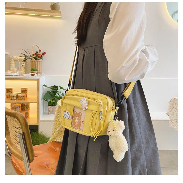 New Kawaii Bag Girls 2024 New JK Transparent Bag Small Crossbody Bag For Women Purses and Handbags Shoulder Bag Itabag Bolso