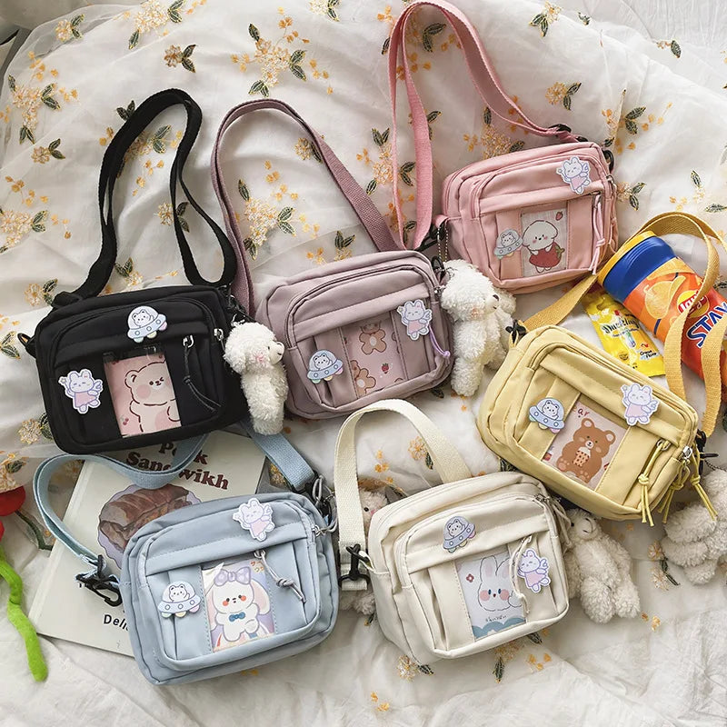 New Kawaii Bag Girls 2024 New JK Transparent Bag Small Crossbody Bag For Women Purses and Handbags Shoulder Bag Itabag Bolso