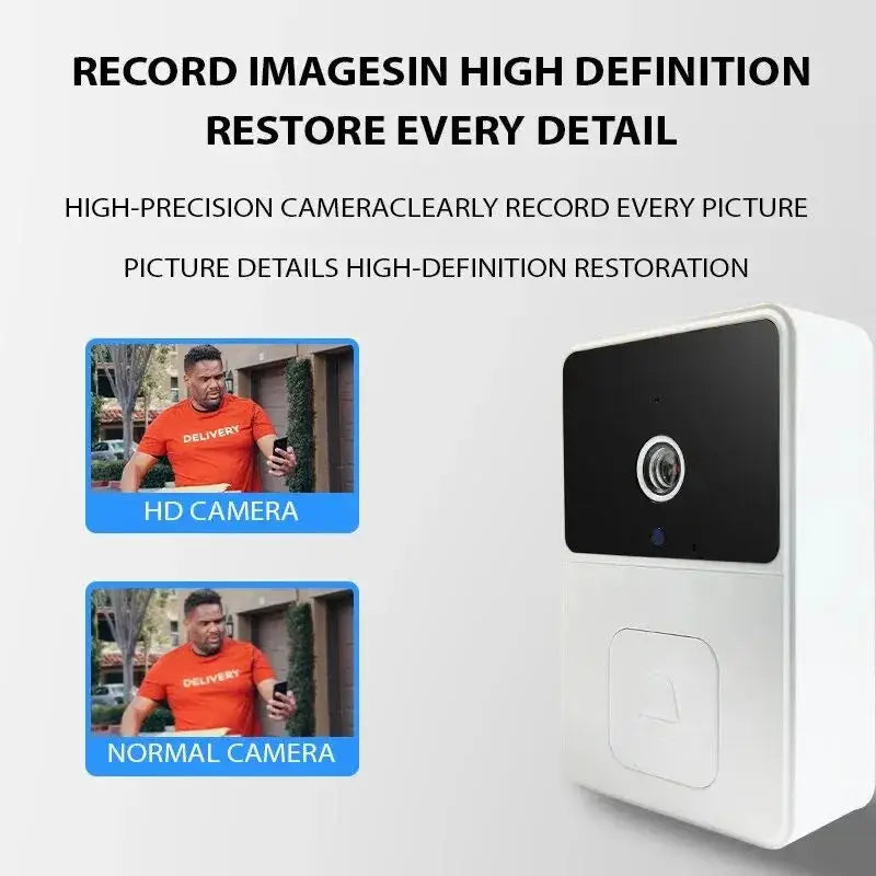 WiFi Video Doorbell Camera Visual Wireless Smart Doorbell Night Vision Two-Way Audio Cloud Storage Security Door Bell Chime