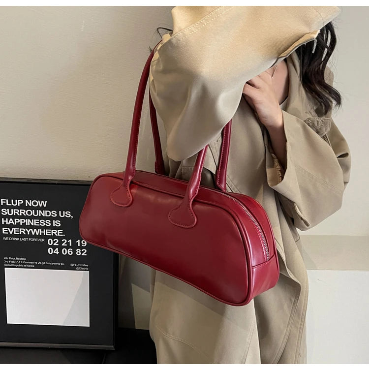 Advanced Sense Retro Pu Zipper Ladies Shoulder Bags Trend 2024 Light Luxury Hot Sale Bags for Women New Bolsas Femininas