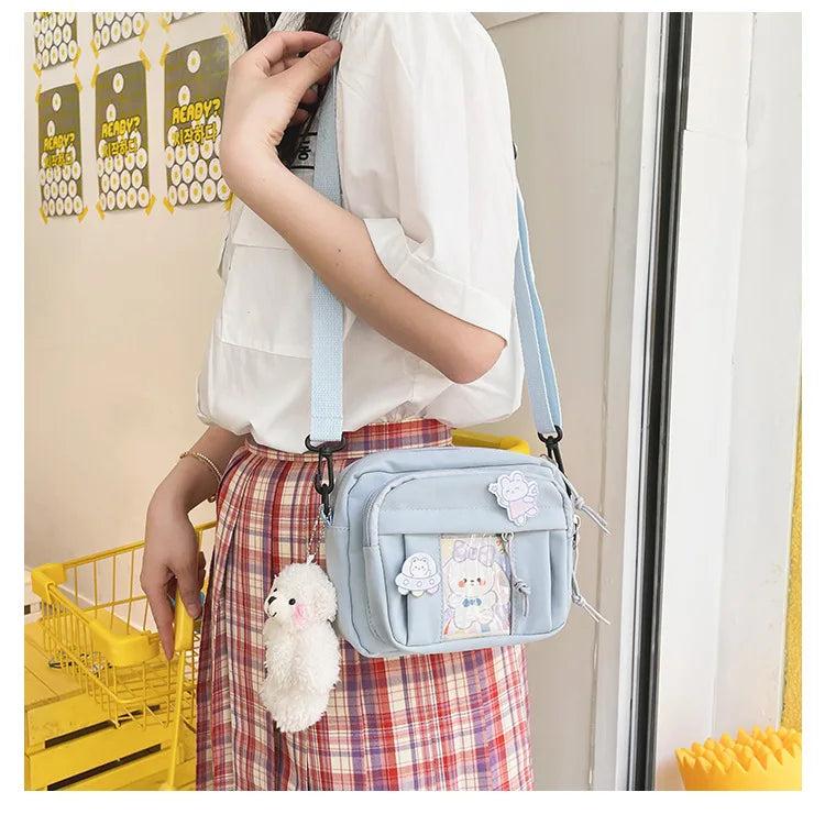 New Kawaii Bag Girls 2024 New JK Transparent Bag Small Crossbody Bag For Women Purses and Handbags Shoulder Bag Itabag Bolso