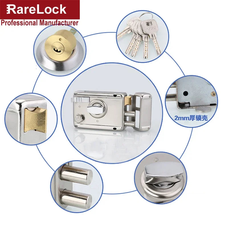 Deadbolt Door Lock with Keys for Gate Office Women Bag Shop Door Hardware Home Security DIY Rarelock MS413 H