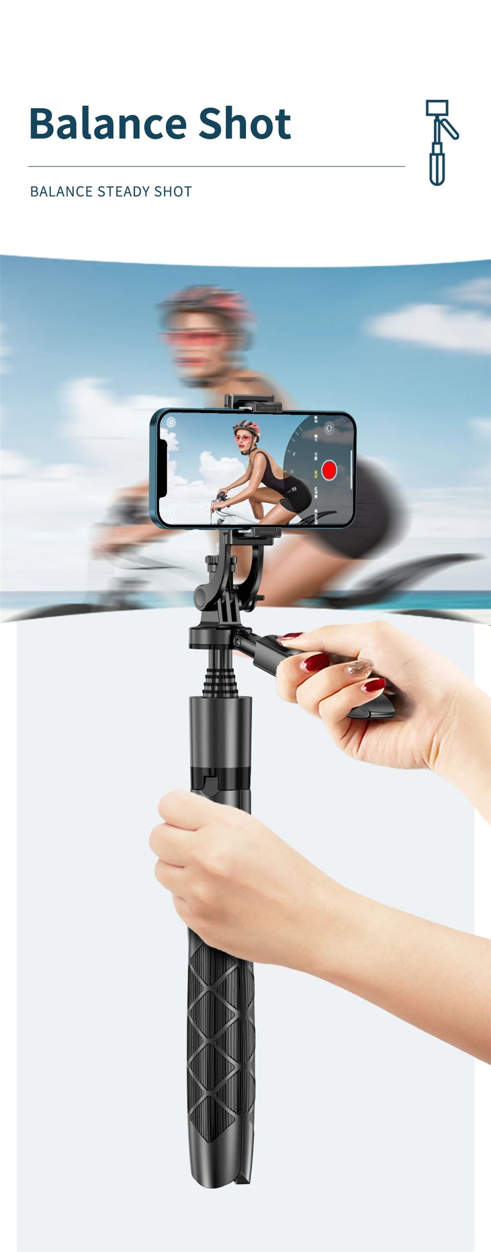 COOL DIER L16 1530mm Wireless Selfie Stick Tripod Stand Foldable Monopod  With Bluetooth Shutter For Gopro Cameras Smartphones