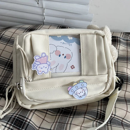 New Kawaii Bag Girls 2024 New JK Transparent Bag Small Crossbody Bag For Women Purses and Handbags Shoulder Bag Itabag Bolso