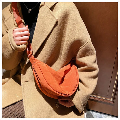 Casual Nylon Hobos Crossbody Bag for Women Designer Shoulder Bags Large Capacity Tote Lady Travel Shopper Bag Female Purses 2024