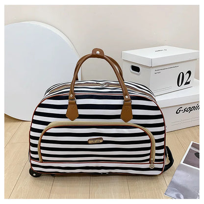 Large Capacity Women Travel Suitcase Trolley Bags Wheeled Bag Oxford Waterproof Rolling Luggage Travel Bag With Wheels