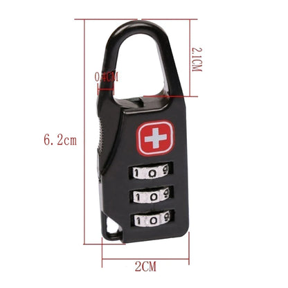 1-10PCS Portable Alloy Lock Padlock Outdoor Travel Luggage Zipper Backpack Handbag Safe Anti-theft Combination Code Number Lock