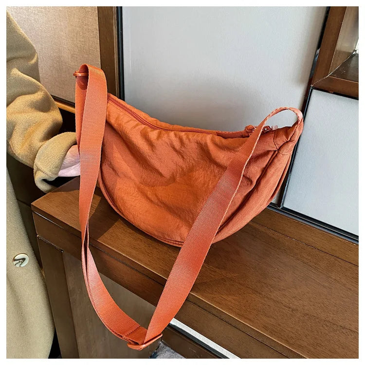 Casual Nylon Hobos Crossbody Bag for Women Designer Shoulder Bags Large Capacity Tote Lady Travel Shopper Bag Female Purses 2024