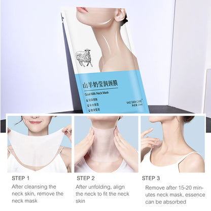 Goat Milk Neck Mask Collagen Firming Necks skincare Mask Beauty Moisturizing Lift Firming Neck Skin Care 1PCS