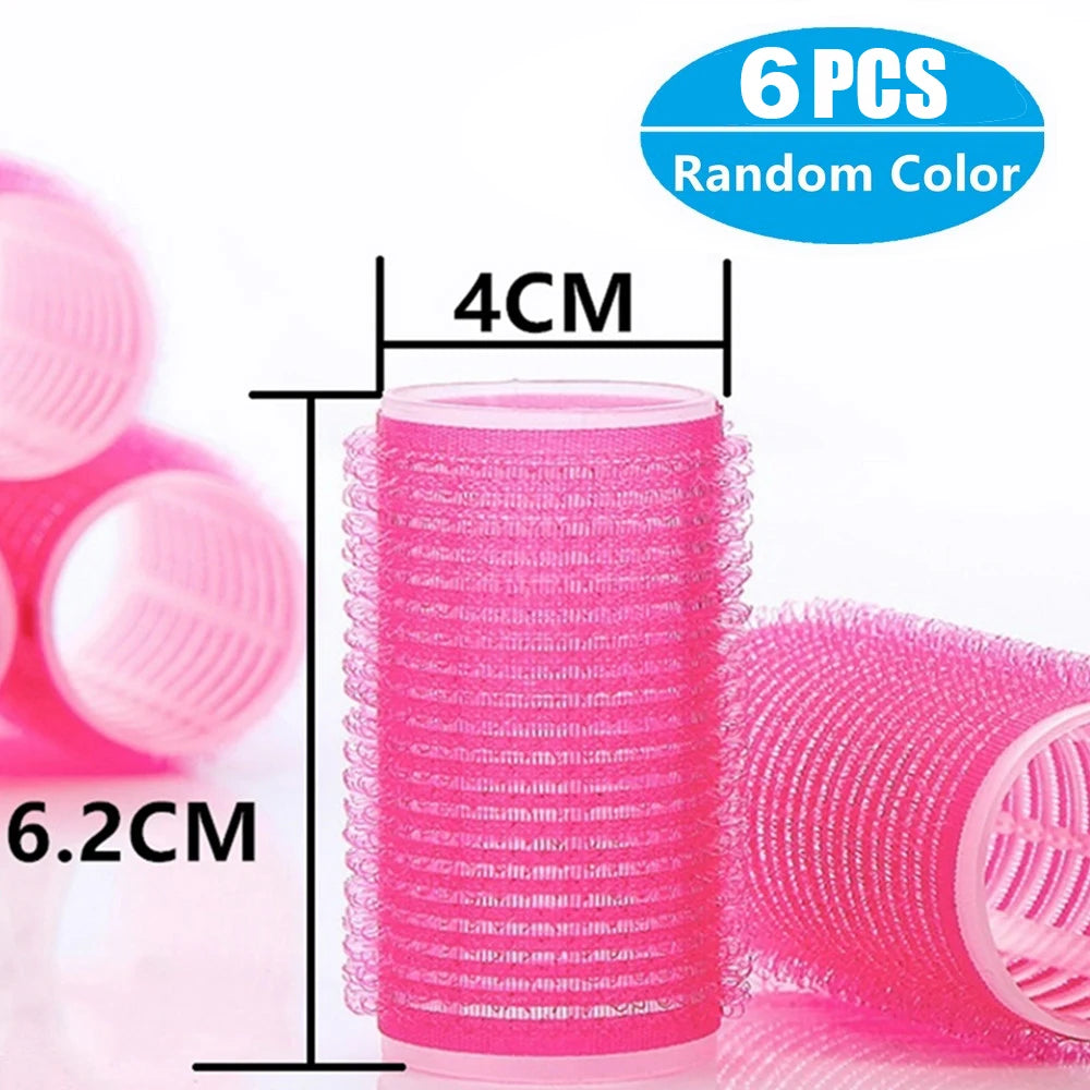 Hair Rollers Self Grip Hook Hair Curlers Heatless Hair Roller Salon Hair Dressing Curlers Jumbo Size Sticky Hair Styling Tools