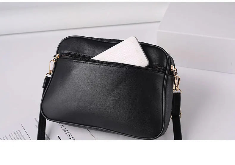 2024 Women's One Shoulder Small Square Handbag New Cross Border Foreign Trade Lingge PU Crossbody Versatile Small Messenger Bag