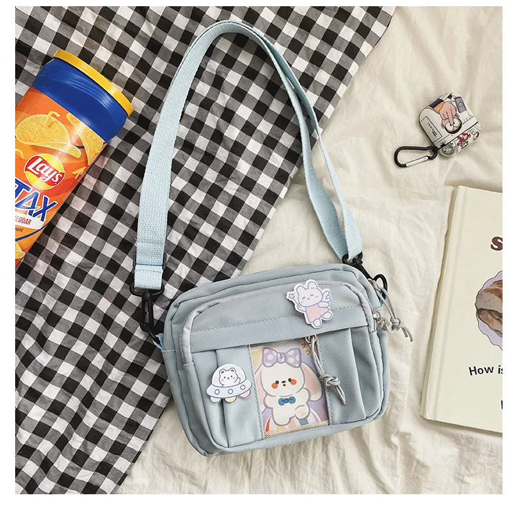 New Kawaii Bag Girls 2024 New JK Transparent Bag Small Crossbody Bag For Women Purses and Handbags Shoulder Bag Itabag Bolso