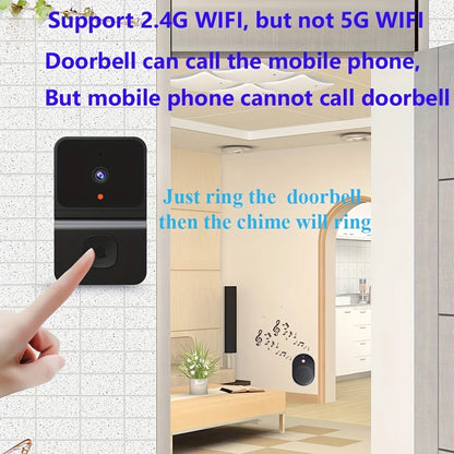 Wireless WiFi Doorbell Camera Waterproof 720P HD Video Door Bell Smart Outdoor Wireless Doorbell With Camera Night Vision