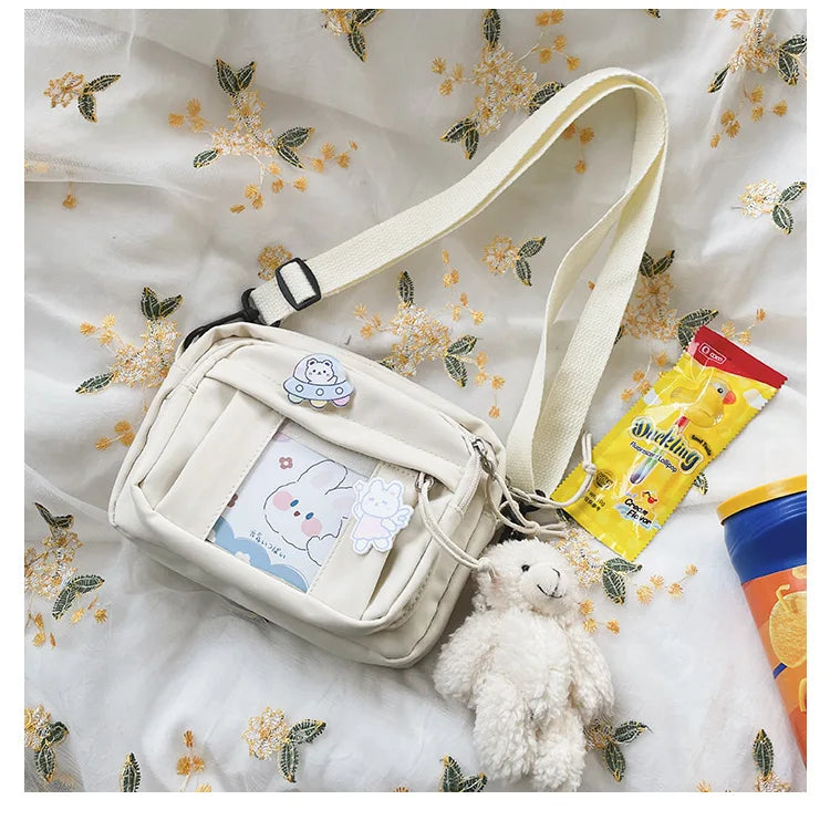 New Kawaii Bag Girls 2024 New JK Transparent Bag Small Crossbody Bag For Women Purses and Handbags Shoulder Bag Itabag Bolso