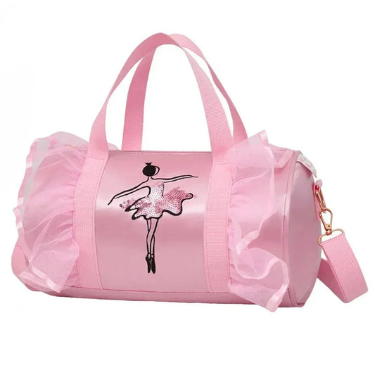 2024 New Ballet Dance Bags Pink Girls Sports Dance Kids Backpack Baby Barrels Package Bag Costume Clothes Shoes Dress Handbag