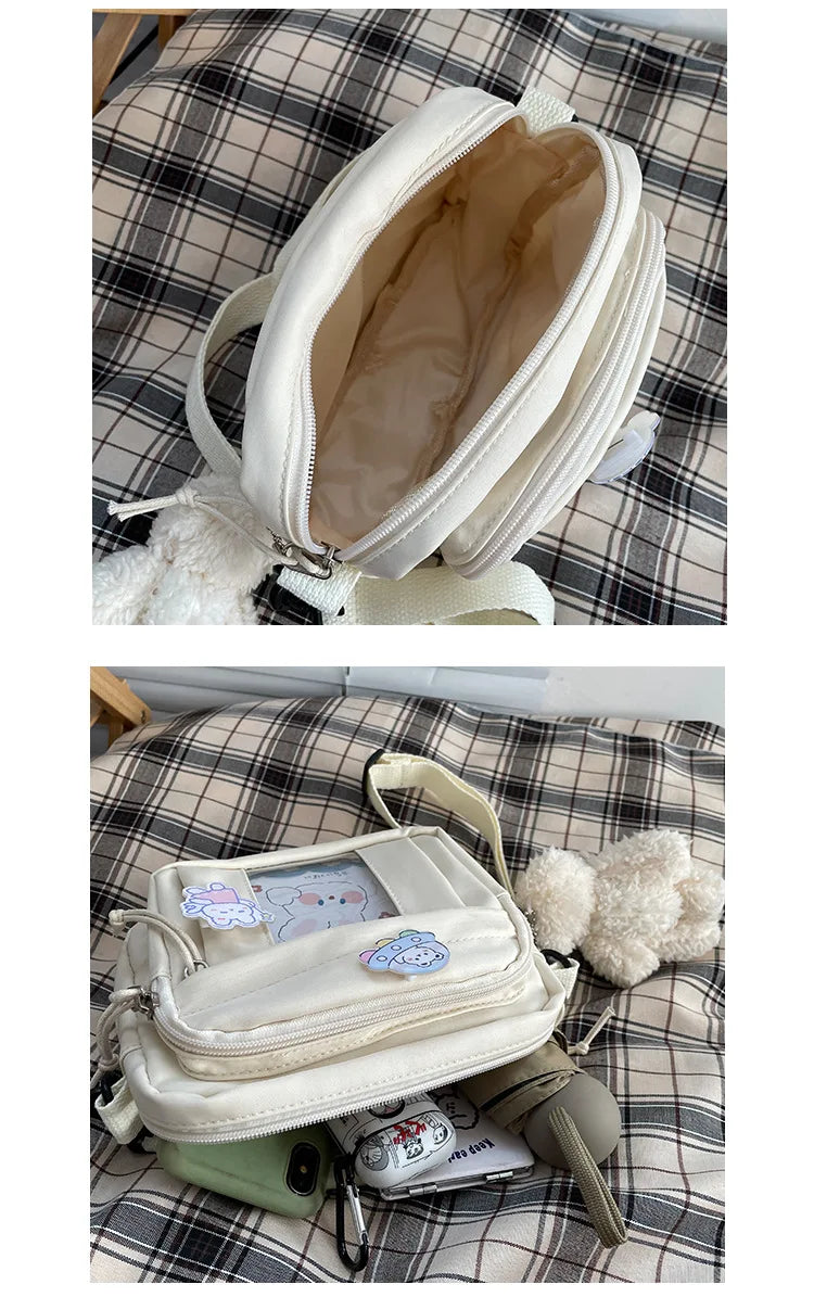 New Kawaii Bag Girls 2024 New JK Transparent Bag Small Crossbody Bag For Women Purses and Handbags Shoulder Bag Itabag Bolso