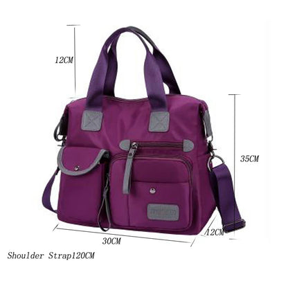 2024 Women Shoulder Bag Nylon Handbags Waterproof Crossbody Bag Large Capacity Multifunctional Tote Travel Messenger