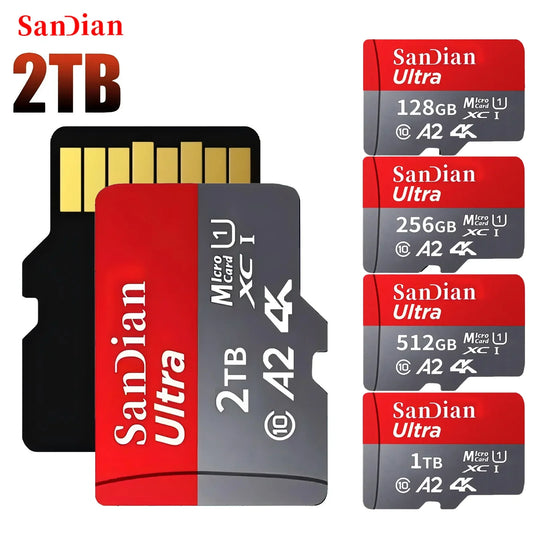 Original SD Card 2TB High Speed Memory Card 512GB 1TB Large Capacity Storage Device Sd Memory Card for Phones/Computers/Cameras