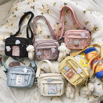 New Kawaii Bag Girls 2024 New JK Transparent Bag Small Crossbody Bag For Women Purses and Handbags Shoulder Bag Itabag Bolso