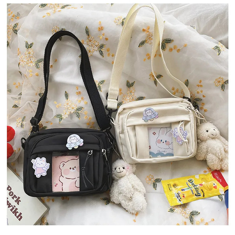 New Kawaii Bag Girls 2024 New JK Transparent Bag Small Crossbody Bag For Women Purses and Handbags Shoulder Bag Itabag Bolso