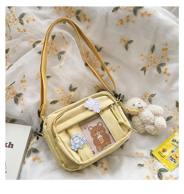 New Kawaii Bag Girls 2024 New JK Transparent Bag Small Crossbody Bag For Women Purses and Handbags Shoulder Bag Itabag Bolso