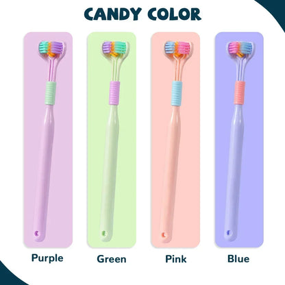 Three Sided Soft Hair Tooth Toothbrush Adult Toothbrush Ultra Fine Soft Bristle Oral Care Safety Teeth Brush for Oral Health Cle