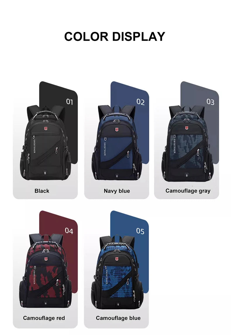 2024 Waterproof 17/20 Inch Laptop Backpack Men Airplane Travel Backpack Women Oxford Rucksack Male School Bag modern Mochila